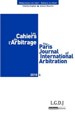 Cahiers de l'arbitrage 4 -2010