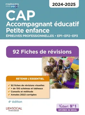 CAP Accompagnant éducatif petite enfance - Épreuves professionnelles - 2024-2025, 92 Fiches de révisions - EP1, EP2 et EP3