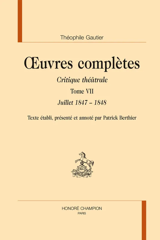 Livres Littérature et Essais littéraires Théâtre Œuvres complètes - Critique théâtrale, Tome VII. Juillet 1847 – 1848 Modrimane