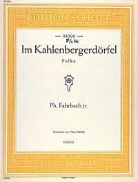 Im Kahlenbergerdörfel, Polka. op. 340. piano.
