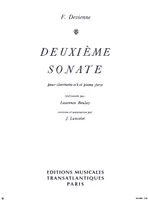 Deuxième Sonate, pour Clarinette sib et Piano