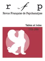 RFP. Tables et index, 1926, 2006