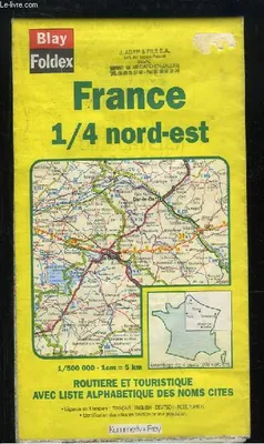 Carte de France, 1/4 nord-est.