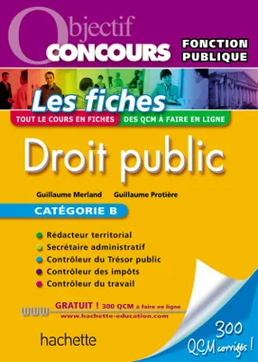 Fiches - Droit public, Catégorie B - Ed.2010