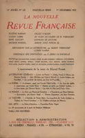 La Nouvelle Revue Française N' 123 (Décembre 1923)