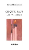 Ce qu'il faut de patience, poèmes, 1994-1998
