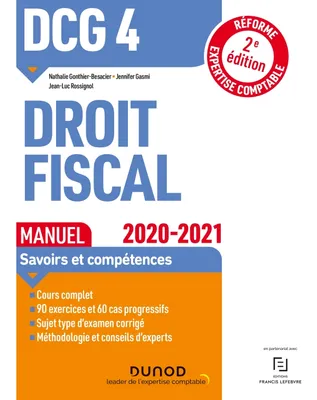 4, DCG 4, droit fiscal / manuel : 2020-2021, 2020/2021