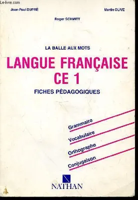 Langue française, CE1, fiches pédagogiques