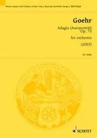 Adagio (Autoporträt), for orchestra. op. 75. orchestra. Partition d'étude.