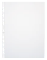 OXFORD Sachet de 10 Pochettes Perforées à Bande et Bords Colorés A4 Polypro Lisse Epaisseur 9/100ème Blanc