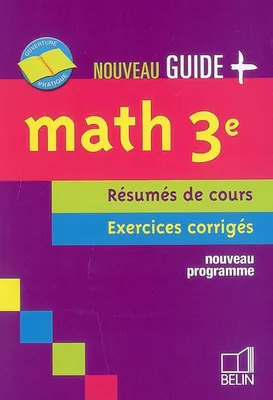 Math 3e, <SPAN>Nouveau programme</SPAN>