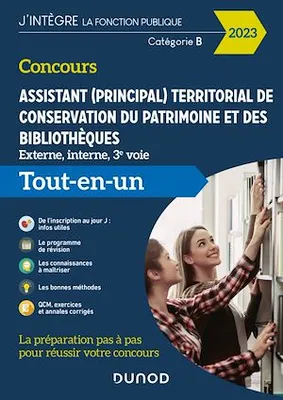 Concours Assistant (principal) territorial de conservation du patrimoine et des bibliothèques - 2023, Tout en un - Concours 2023