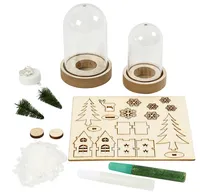 Kit de cloches avec décorations à l'intérieur (maison, sapins, renne) Loisirs Créatifs