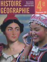 Histoire-Géographie 4e (2011) - Grand format, programmes 2011