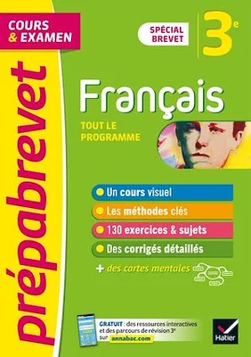 Prépabrevet Français 3e - Brevet 2024, cours, méthodes et entraînement