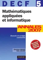 DECF, annales 2007, 5, Mathématiques appliquées et informatique, DECF 5
