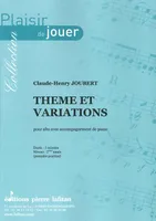 Thème et variations, Pour alto avec accompagnement de piano