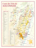 Carte des Vins du Mâconnais, 30 x 40 cm