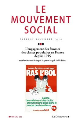 Le mouvement social numéro 265 L'engagement des femmes des classes populaires en France depuis 1945