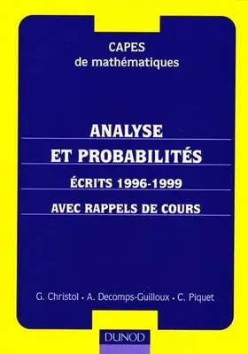 Analyse et probabilités, CAPES de mathématiques