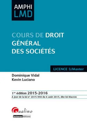 cours de droit général des sociétés 2015-2016