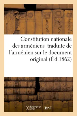 Constitution nationale des arméniens