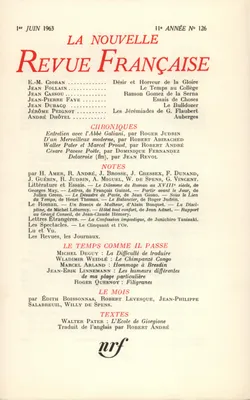 La Nouvelle Revue Française N' 126 (Juin 1963)