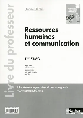 Ressources humaines et comunication - Tle STMG livre du professeur Parcours STMG