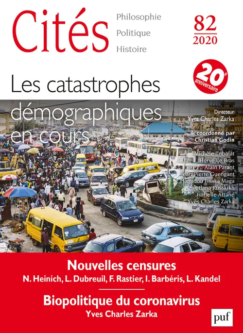 Livres Sciences Humaines et Sociales Sciences politiques Cites 2020, n.82, Les catastrophes démographiques en cours Collectif