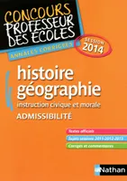 Annales CRPE : Histoire-géographie Admissibilité