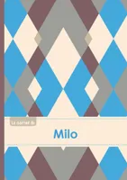 Le carnet de Milo - Lignes, 96p, A5 - Jacquard Bleu Gris Taupe