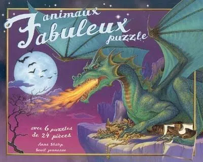 Livres Jeunesse de 3 à 6 ans Livres animés et pop-up Animaux fabuleux puzzle, avec 6 puzzles de 24 pièces Anne Sharp