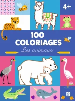 100 choses à colorier: Les animaux 4+