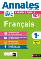 Annales Bac 2022 - Français 1re - Corrigé