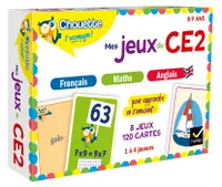 Mes jeux du CE2 en français, maths, anglais, 8 jeux éducatifs - 120 cartes