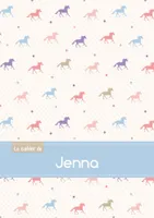 Le cahier de Jenna - Blanc, 96p, A5 - Chevaux