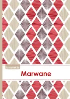Le carnet de Marwane - Lignes, 96p, A5 - Pétales Japonaises Violette Taupe Rouge