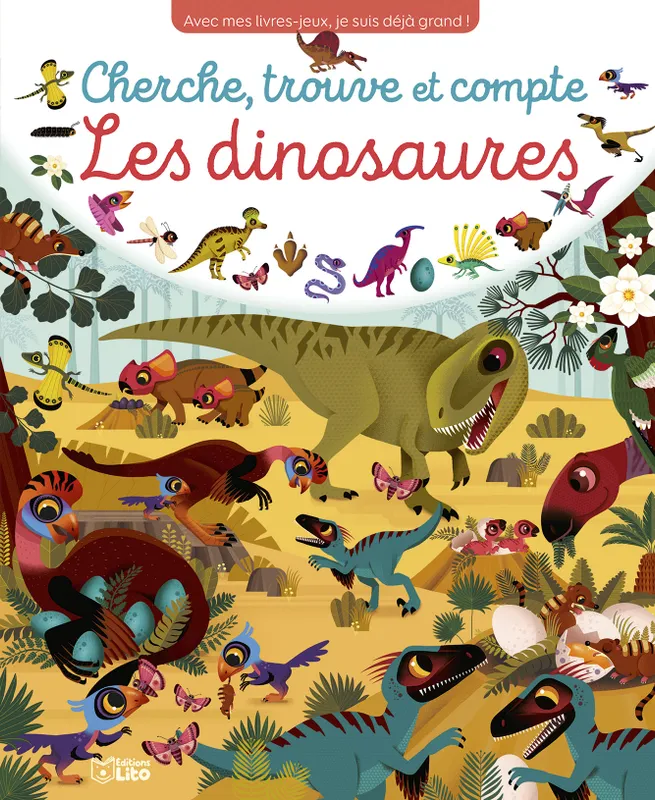 Jeux et Jouets Livres Livres pour les 3-6 ans Cherche et trouve et énigmes Les dinosaures : cherche, trouve et compte Marzia Giordano