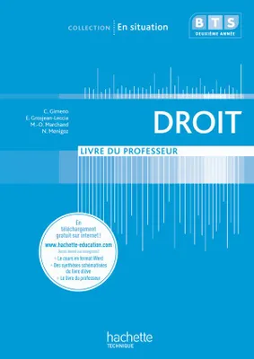 Droit, BTS 2e année, Livre du professeur, éd. 2010