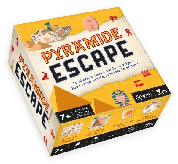 Jeux et Jouets Jeux de société Jeux de logique et casse-tête Pyramide Escape - boîte avec cartes et accessoires N'Joy