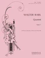 Quartet, op. 1. clarinet, violin, cello and piano. Partition et parties.