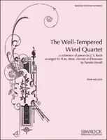 The Well-Tempered Wind Quartet, a collection of pieces by J.S. Bach. Flute, Oboe, Clarinet and Bassoon. Partition et parties.