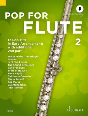 Vol. 2, Pop For Flute 2, 12 Pop-Hits in Easy Arrangements with additional 2nd part. Vol. 2. 1-2 flutes.