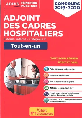 Concours Adjoint des cadres hospitaliers - Tout-en-un, Catégorie B - Concours 2019-2020