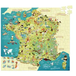 Puzzle Carte des Merveilles de France 300 pièces