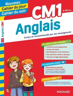 Anglais CM1 - Nouveau Cahier du jour Cahier du soir, Conçu et recommandé par les enseignants