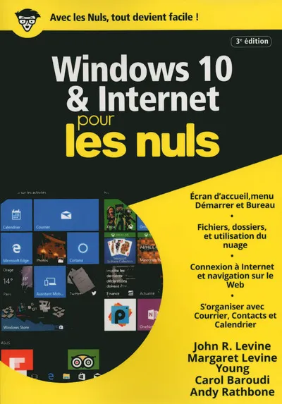 Livres Informatique Windows 10 & Internet Megapoche Pour les Nuls, 3e John R. Levine, Andy Rathbone