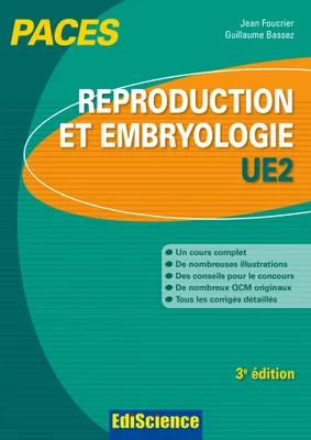 1, Reproduction et Embryologie-UE2 PACES - 3e éd., Manuel, cours + QCM corrigés