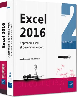 Excel 2016 - Coffret de 2 livres : Apprendre Excel et devenir un expert