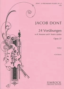 24 Exercuces préparatoires, aux études de R. Kreutzer et P. Rode. op. 37. violin.